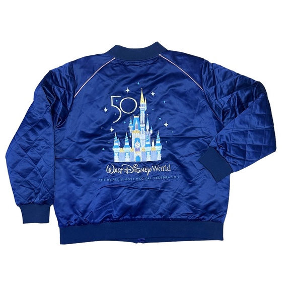 2021 Disney Parks Walt Disney World 50th Anniversary Bomber Jacket 1X - Picture 3 of 4